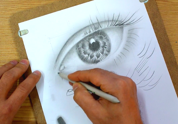 portrék mestere online tanfolyam szem rajz